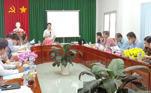 Đồng chí Nguyễn Ngọc Lương - Bí thư Trung ương Đoàn phát biểu tại buổi làm việc